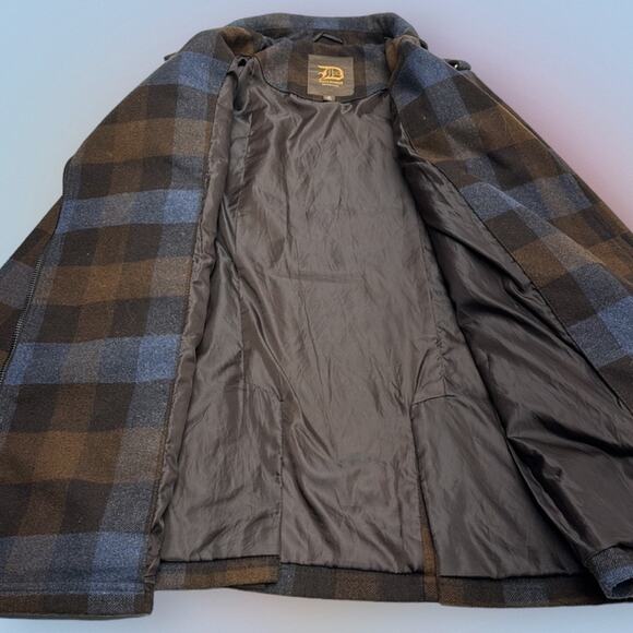 DOLLHOUSE Women’s Medium Brown Blue Checkered Jacket - Picture 7 of 7